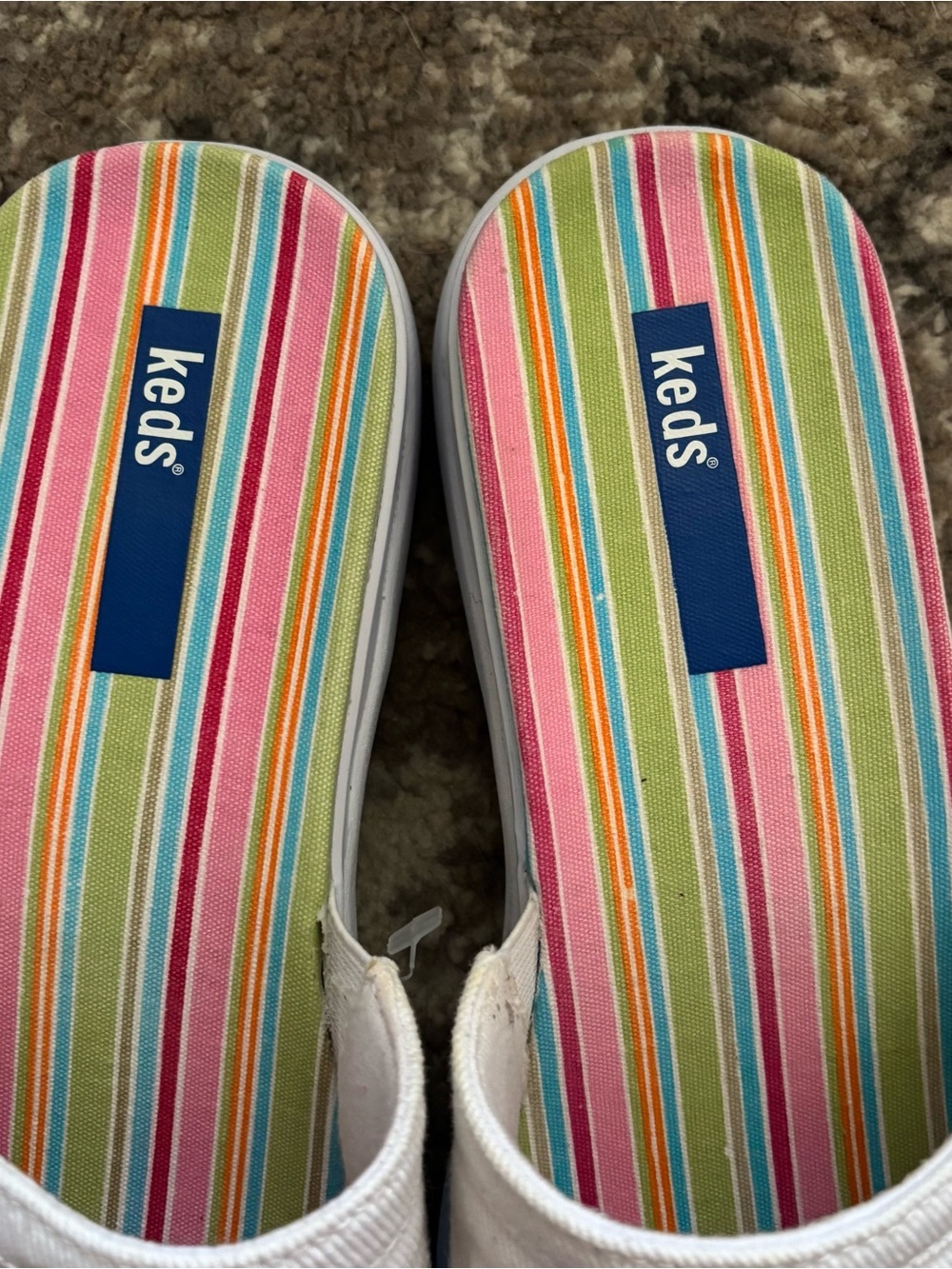 Keds Womens White Cotton Beach Travel Comfort Slide Sandals Size 9.6 - Picture 8 of 13